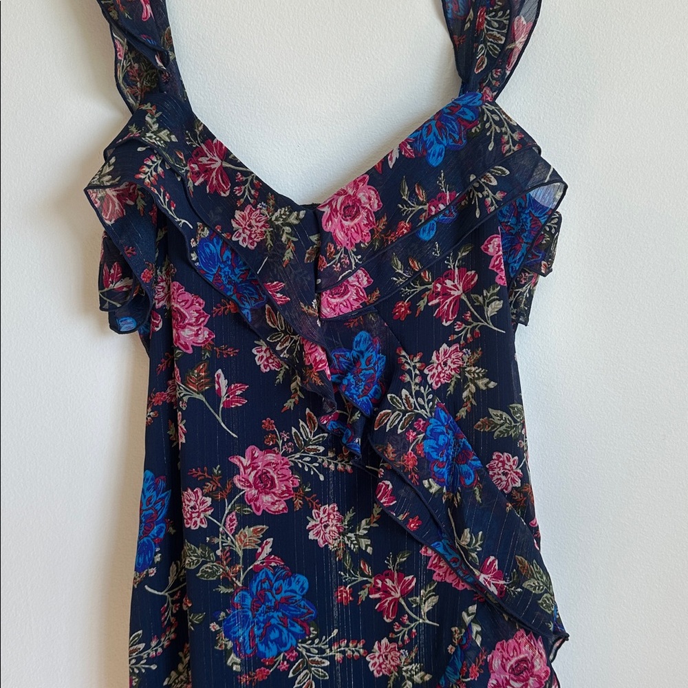 WAYF Issy Ruffle Strap Midi Dress SIZE S - Picture 10 of 15